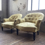 Yellow Napoleon Toad armchairs