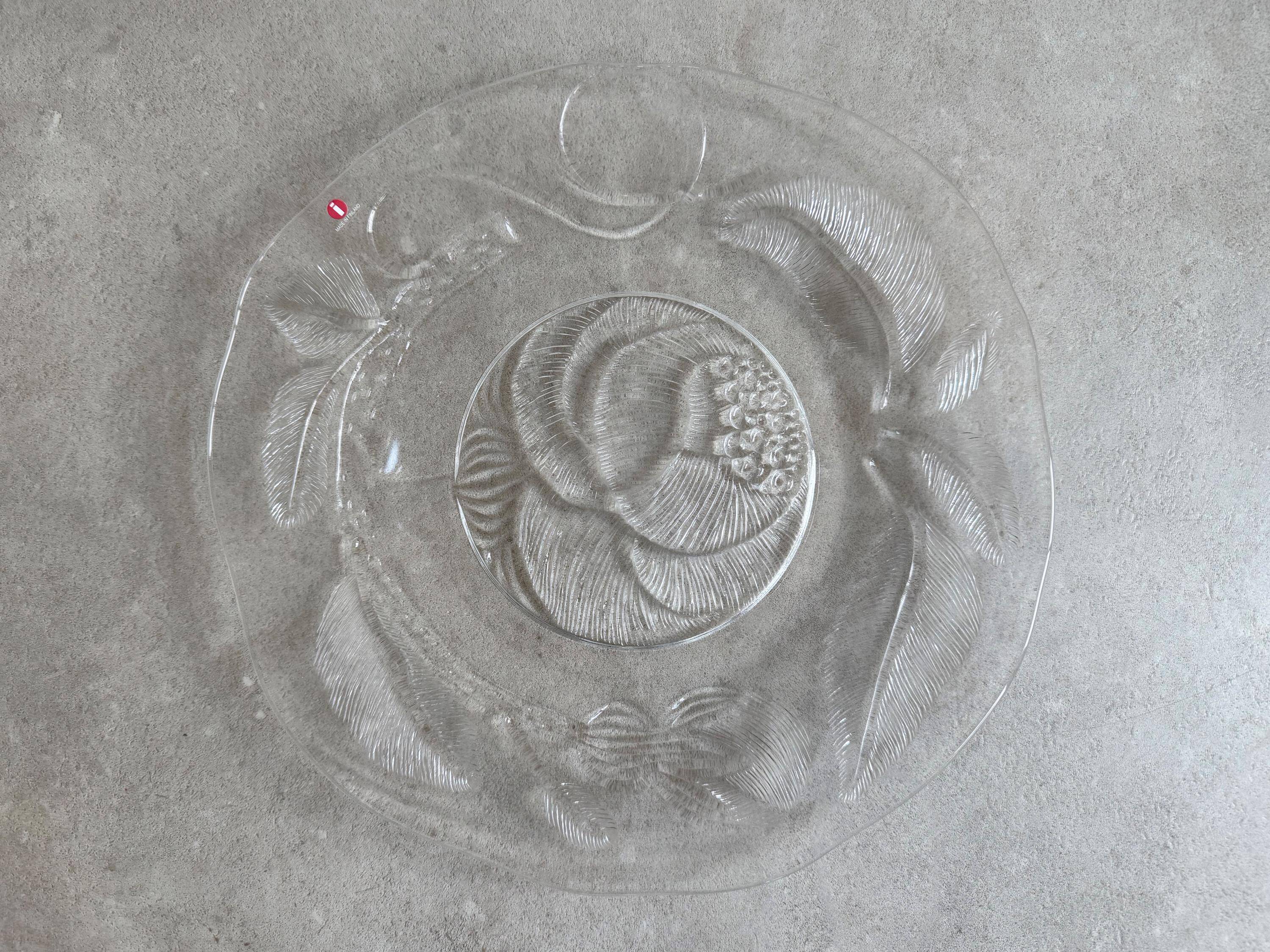 Vintage large Oiva Toikka for Iittala Pioni dish