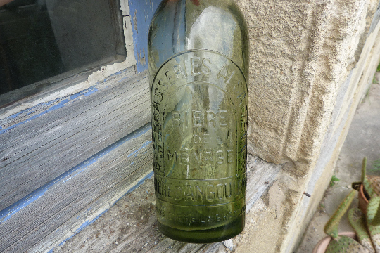 Glass beer bottle Alsatian Breweries Biere de ménage Angouleme