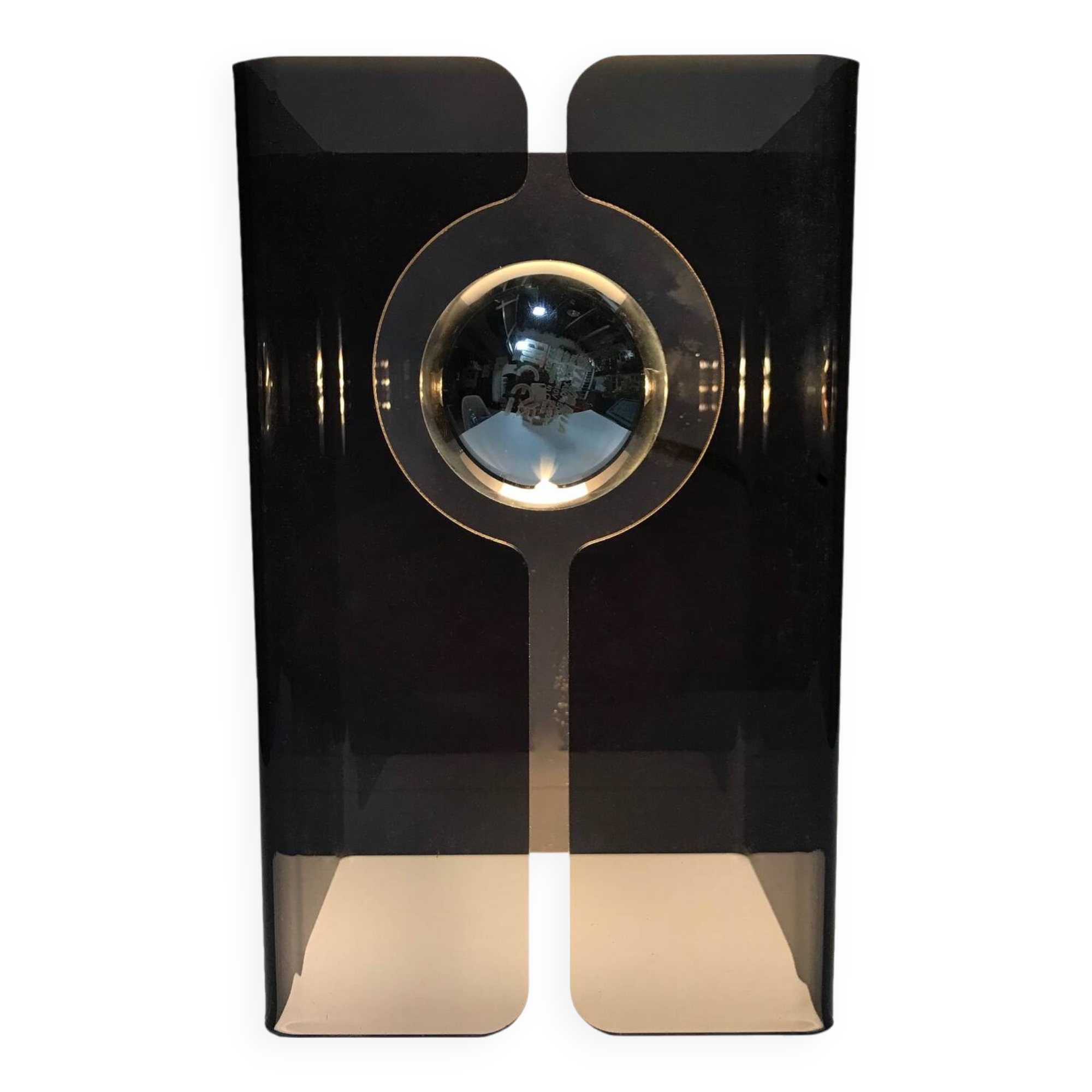 Vintage Table Lamp • V.SmokedGray • Space Age • 1970