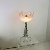 Lamp "space age". glass reflector, metal base. Circa 1970