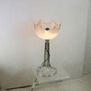 Lamp "space age". glass reflector, metal base. Circa 1970