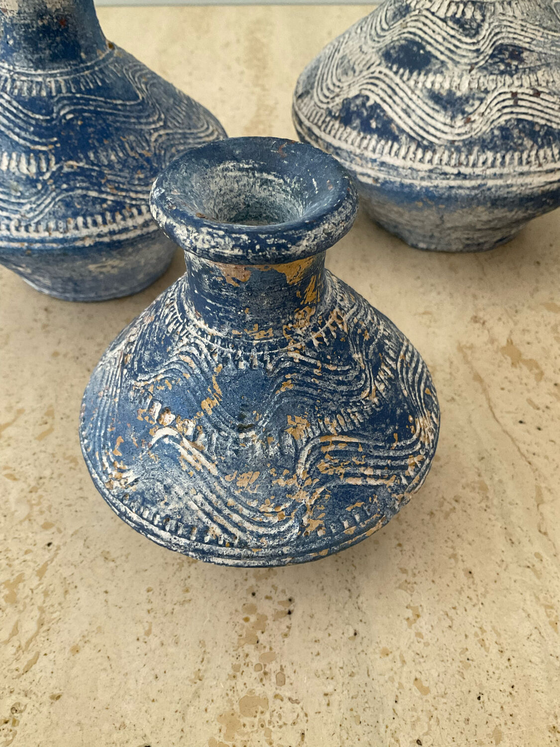 Trio of vintage ceramic vases