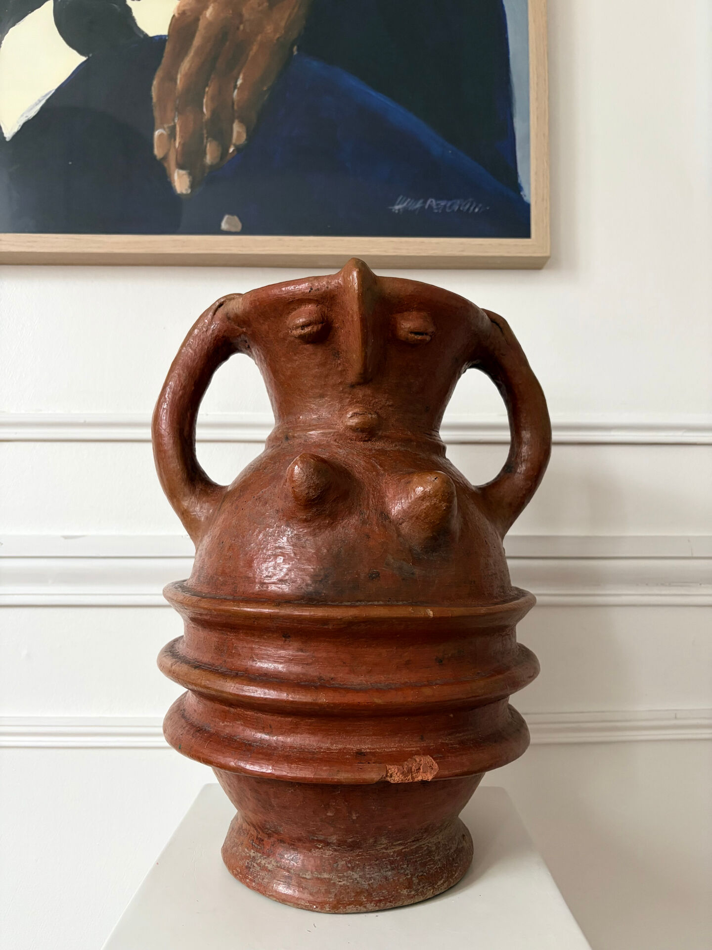 Vase anthropomorphe en terre cuite Art populaire