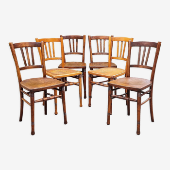 6 chaises bistrot de compagne  années 30/40