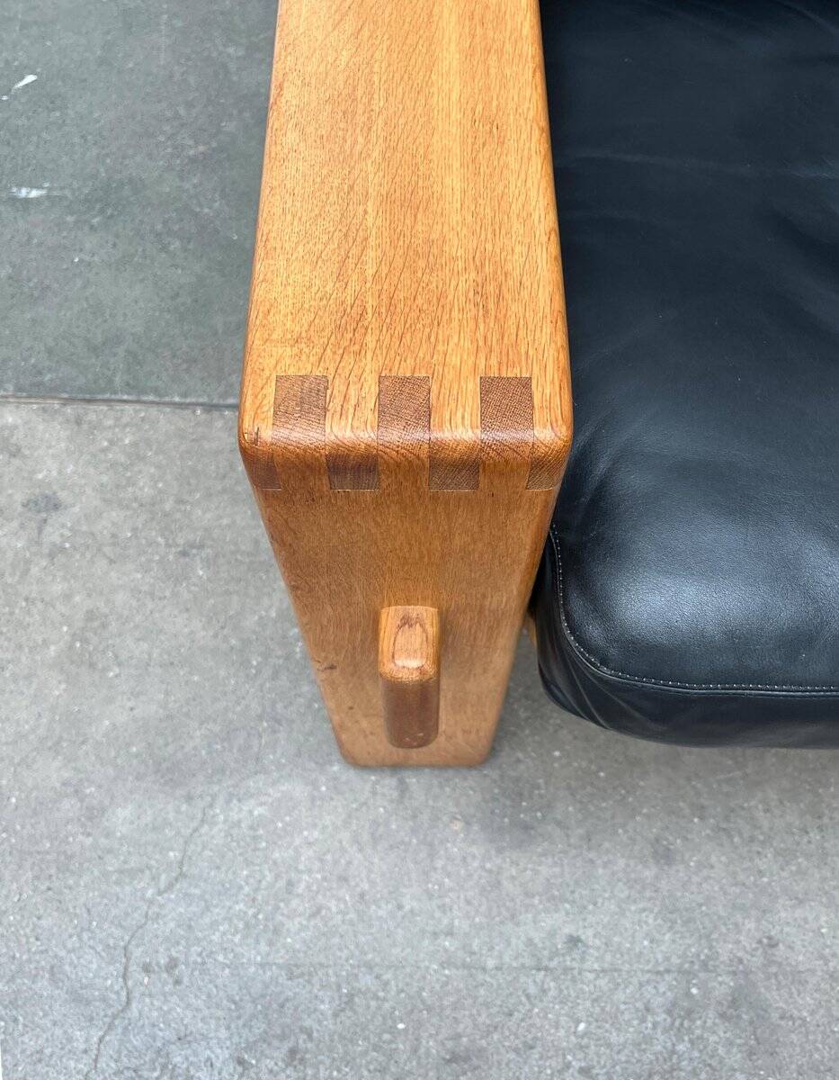 Mid-Century lounge chair model Bonanza with a high back in leather by Esko Pajamies for Asko, Finland, 1960s.