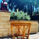 Vintage rattan pouf