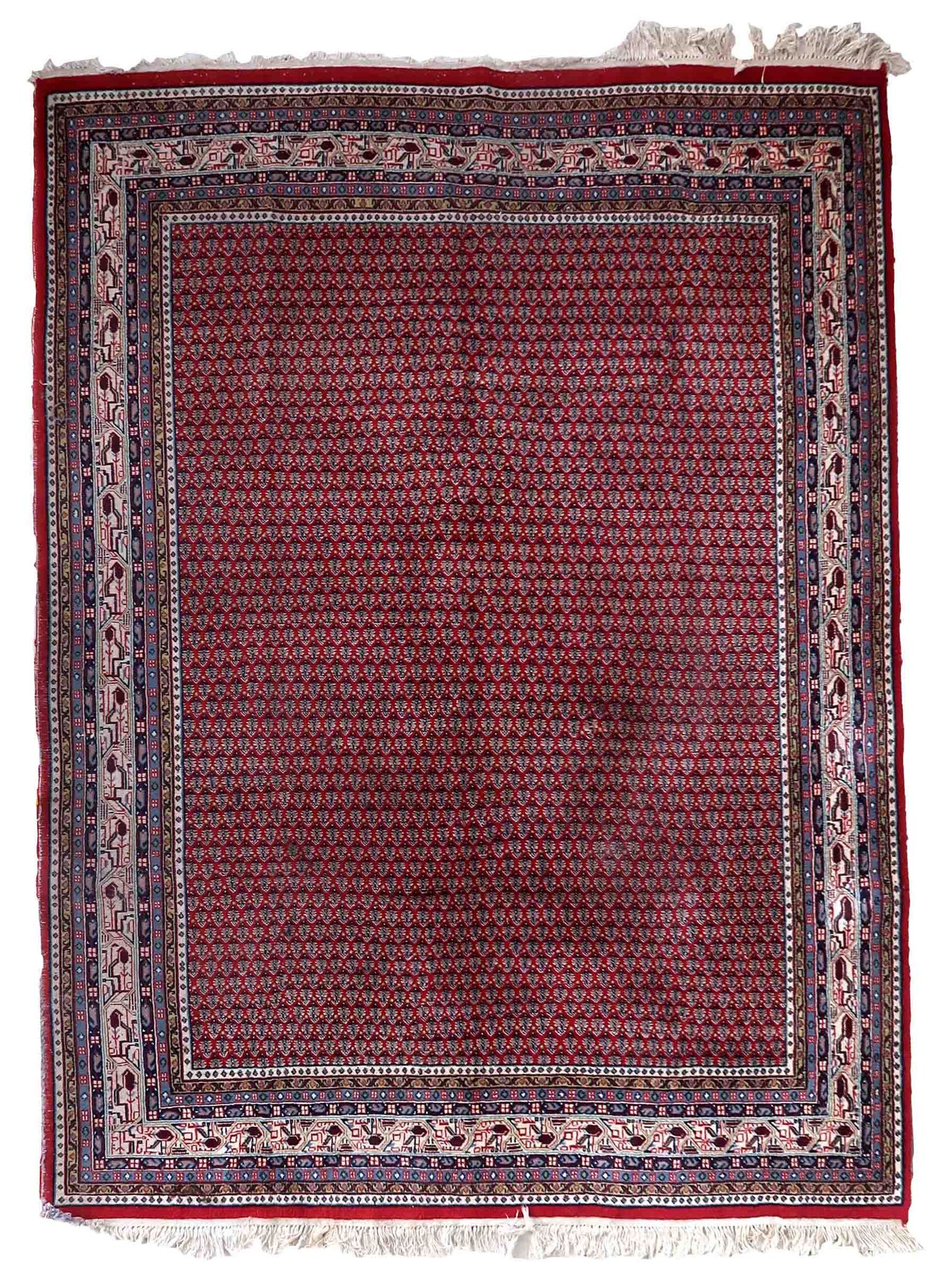 Handmade indian indian vintage rug 204cm x 252cm 1970s