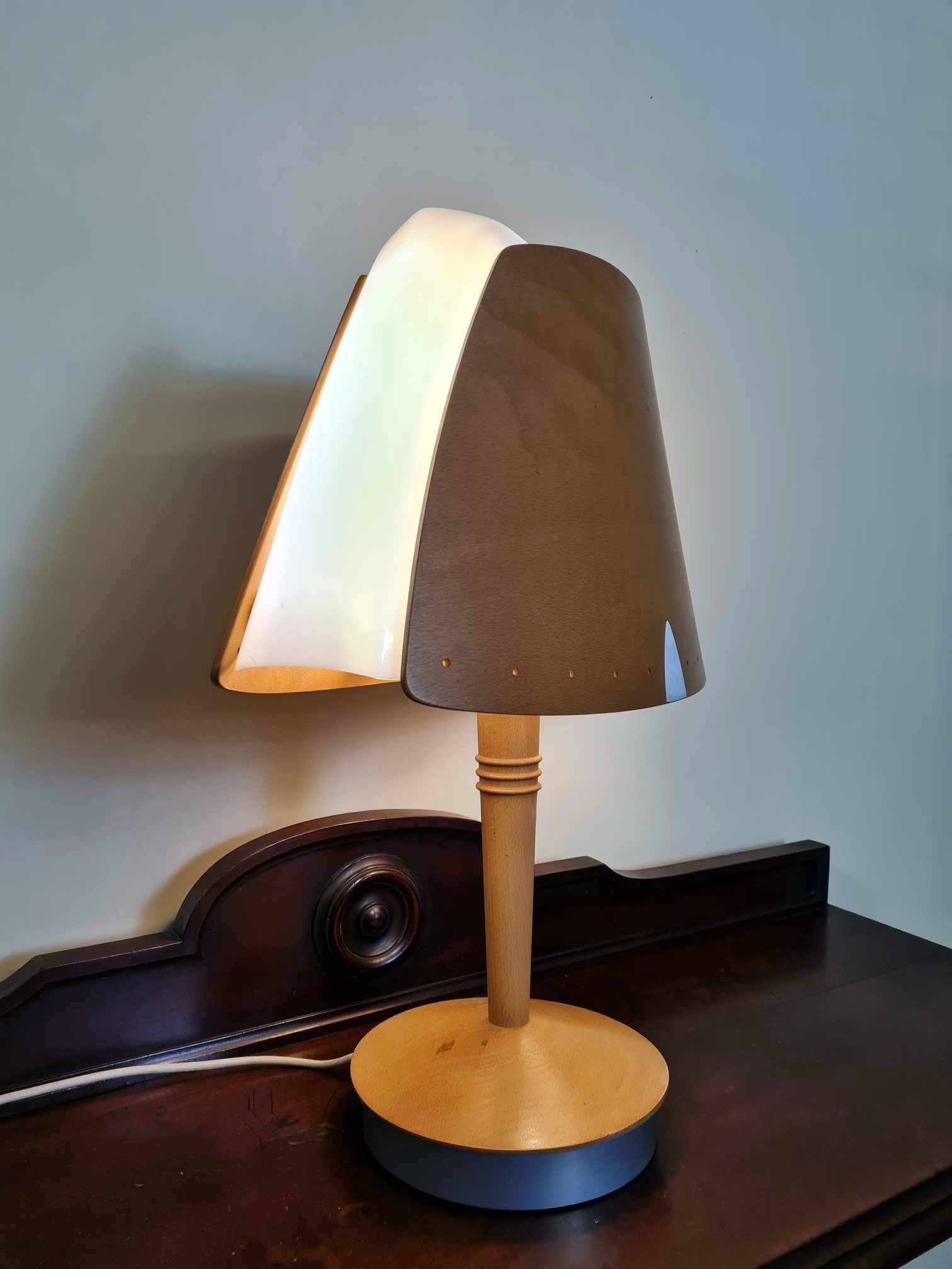 Scandinavian style table lamp designed and manufactured by Lucid France for Hilton Hotel