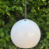 White metal eye ball pendant light by LITA vintage 1970