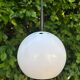 White metal eye ball pendant light by LITA vintage 1970