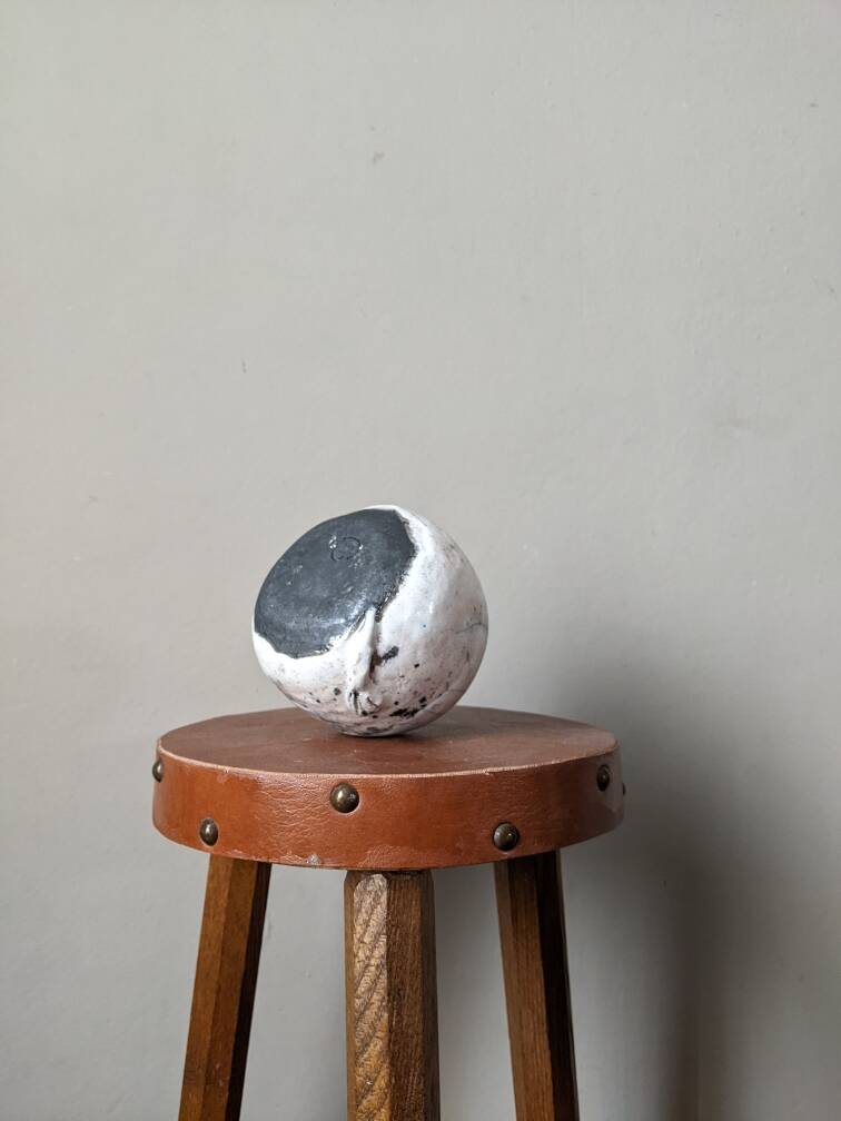 Handmade vase, Raku pottery, Japanese style, Japandi ceramics