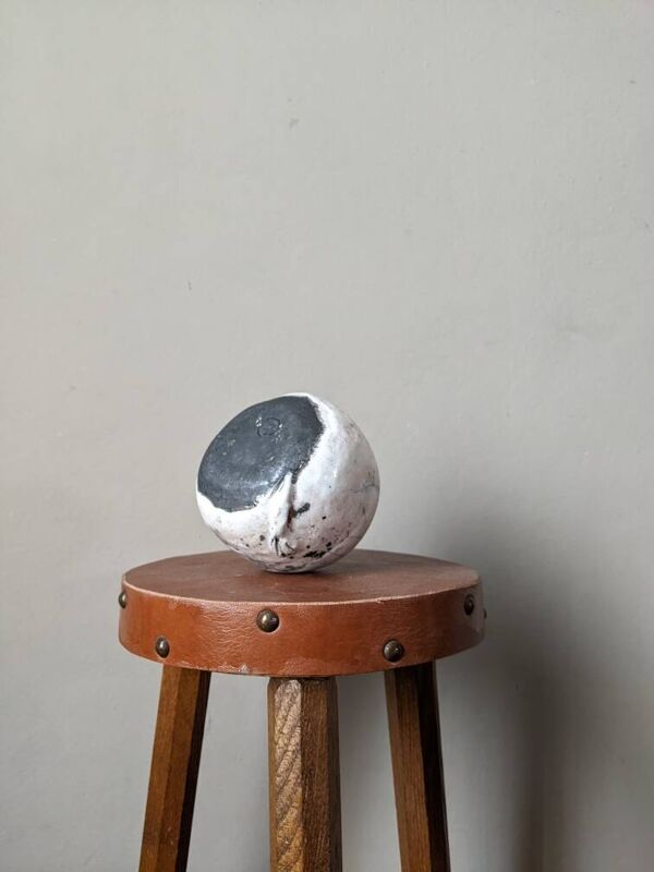 Vase artisanal poterie Raku japonisant japandi céramique