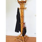 Porte-manteau perroquet en bambou vintage