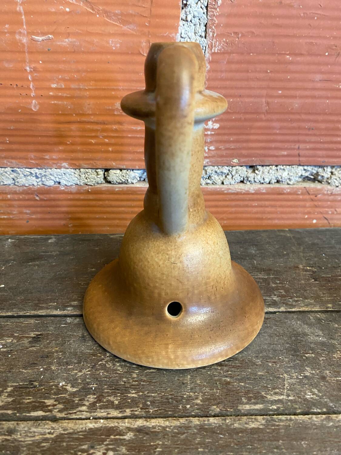 Old Lamp Base Vintage Beige Ceramic Candle Holder #D833