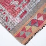 3x11 soft pink retro vintage runner rug, 89x334cm