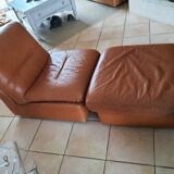 Heater and its vintage footrest rock bobois
