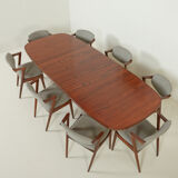 Gudme Mobelfabrik rosewood table with extensions, Denmark 1970s
