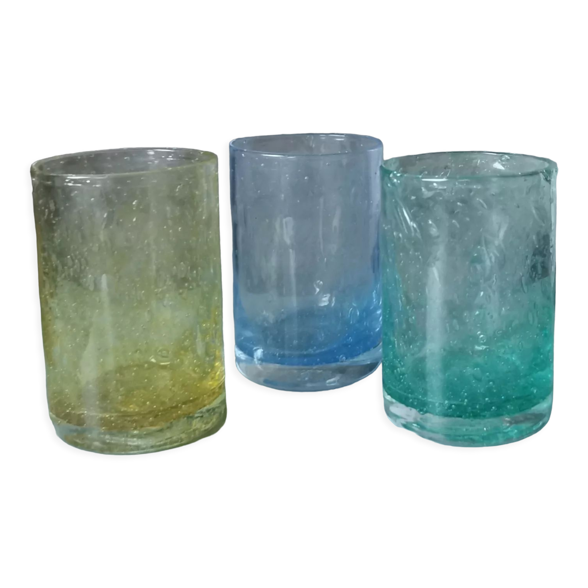 Bubbled water glasses Bourboule glassware