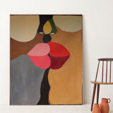 Romantic painting "The kiss" 73x60cm