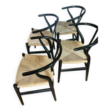 Set of 4 CH24 Wishbone Chairs by Hans Wegner for Carl Hansen