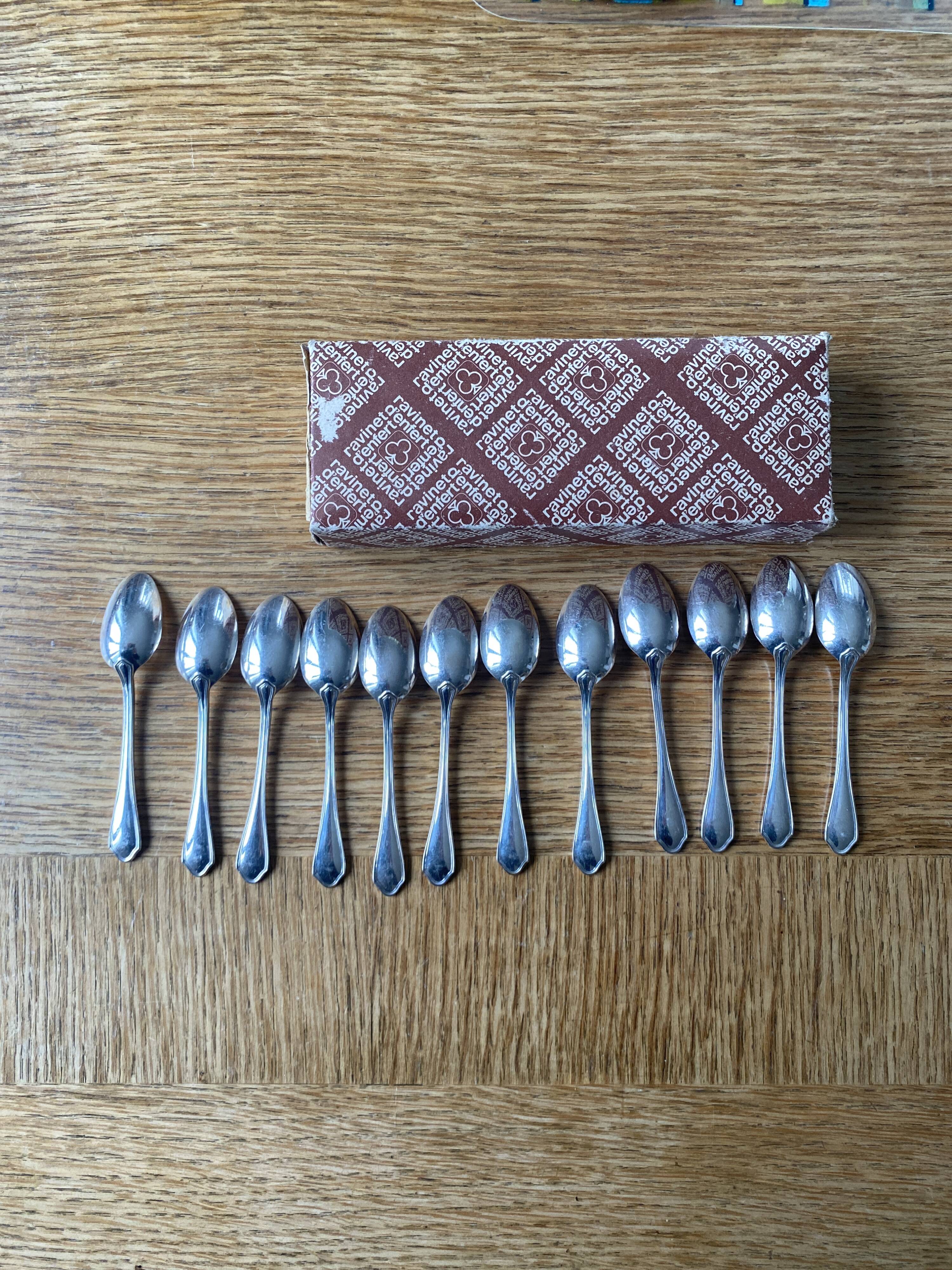 12 Ravinet d'Enfert silver-plated mocha spoons