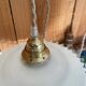 Pair of lace-edged opaline portable lamps with cord wire