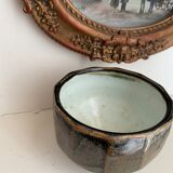 Glazed ceramic bowl signed