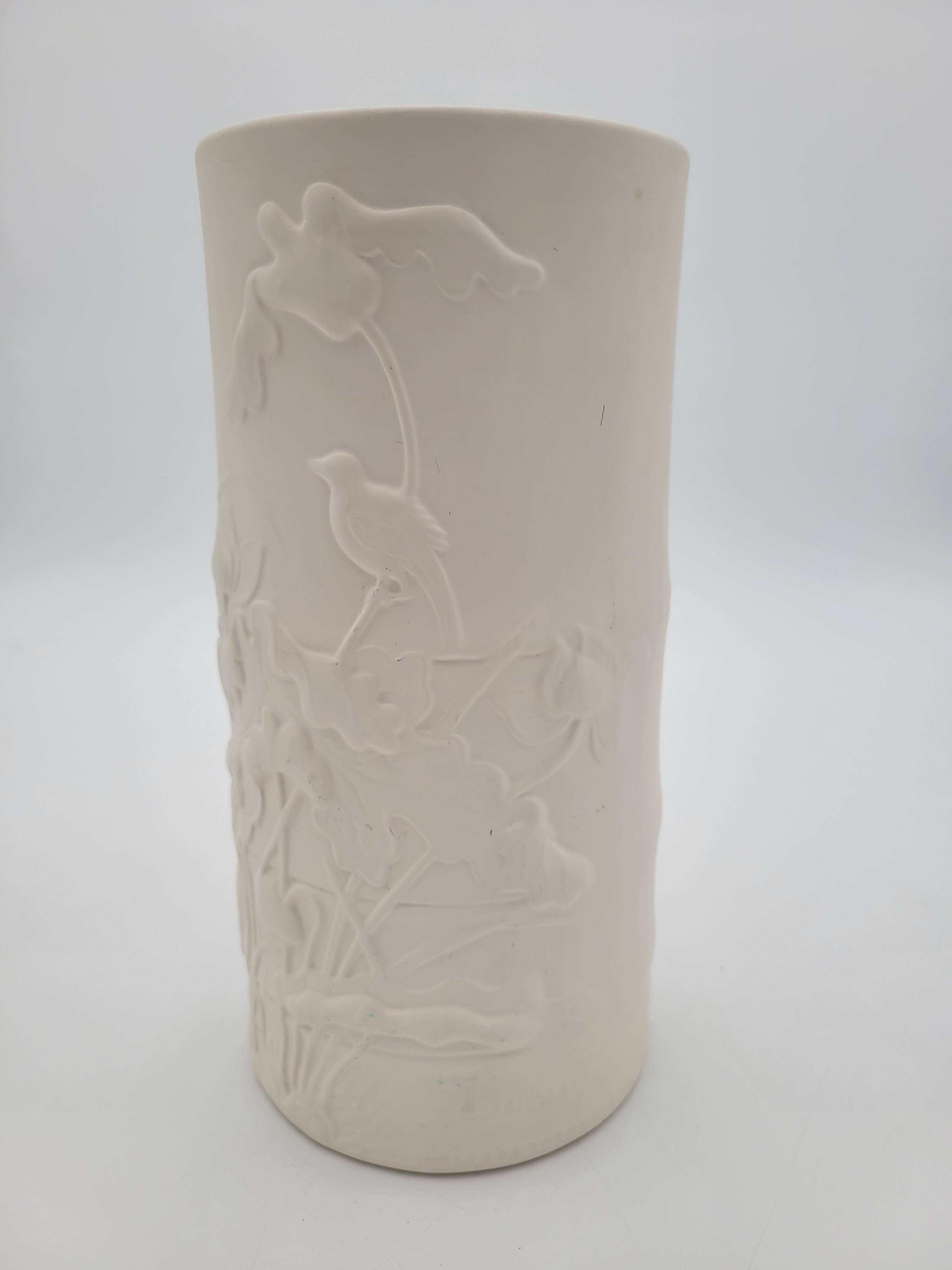 Gien matte porcelain vase