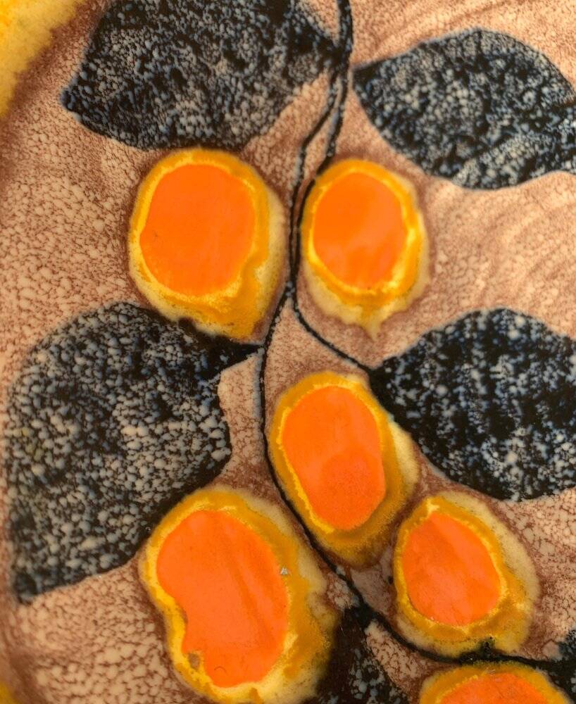 Corbeille à fruits en céramique allemande vintage de Zeller Keramik