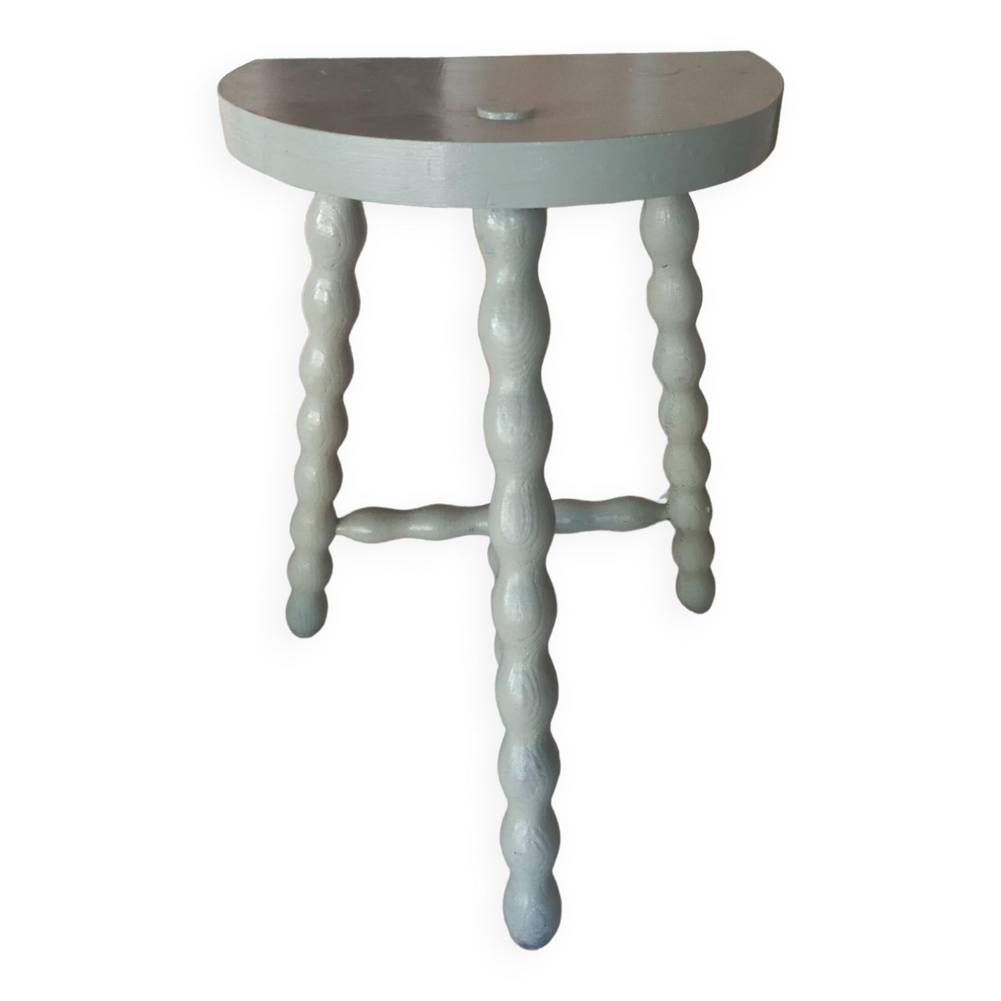 Light gray green tripod stool 1960