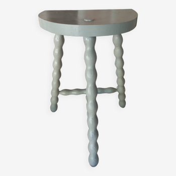 Light gray green tripod stool 1960