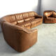 Vintage brown leather modular sofa by, 1970s