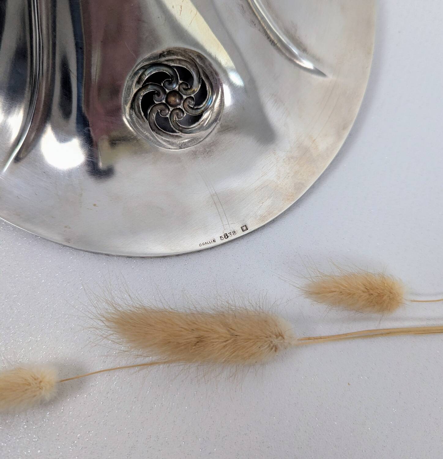 Gallia silver metal basket