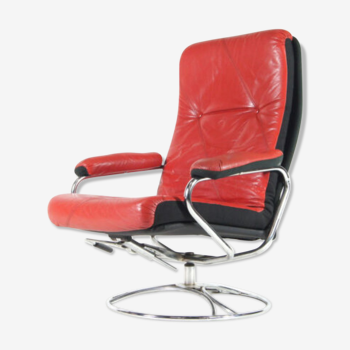 Vintage Danish 70s retro reclining chair