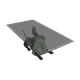 Bronze sphinx table with glass top