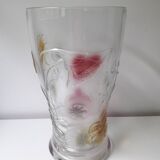 Vintage Luminarc decorated nasturtium vase (25cm) A1