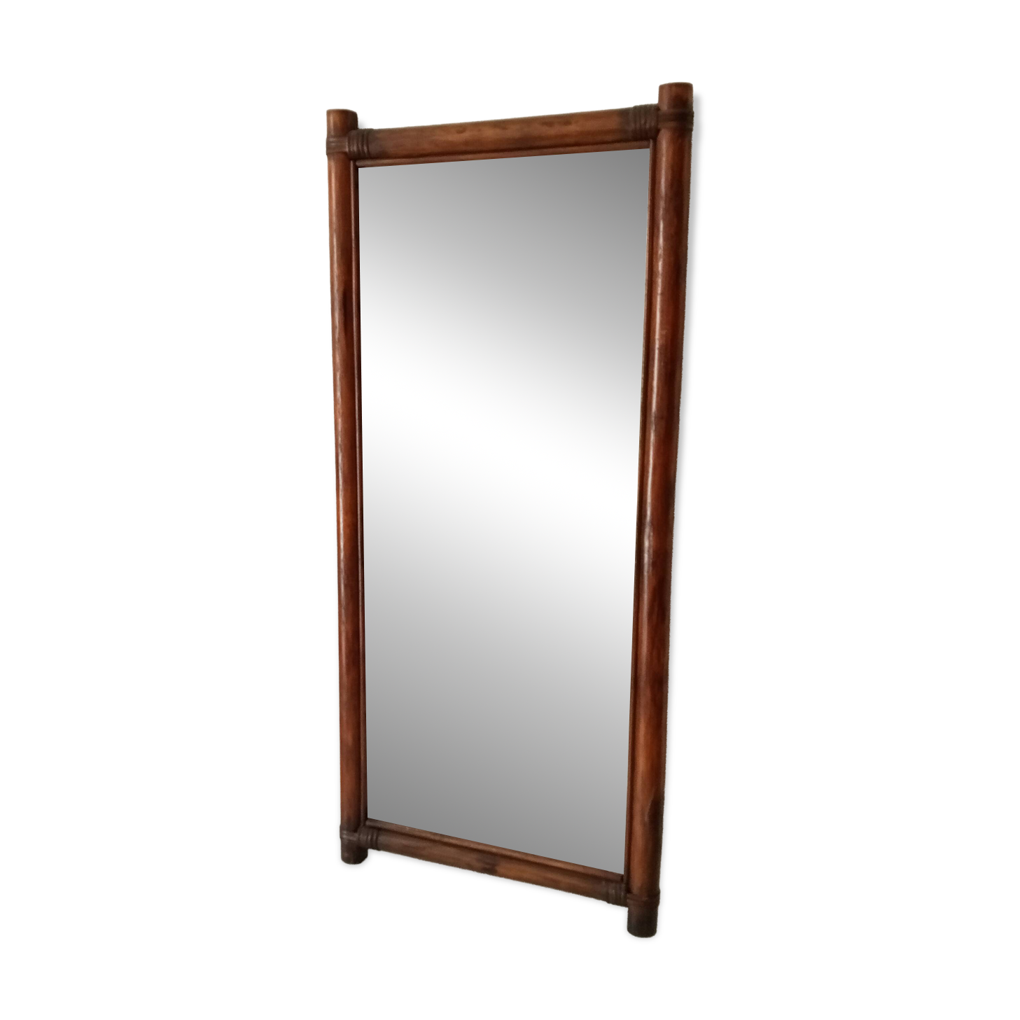 Vintage bamboo and rattan mirror from the 60s/70s.