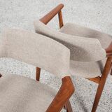Midcentury Danish pair of chairs in teak by Erik Kirkegaard for Glostrup 1960s