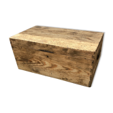 Sanded wooden trunk