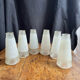 6 appliques cônes art déco verre