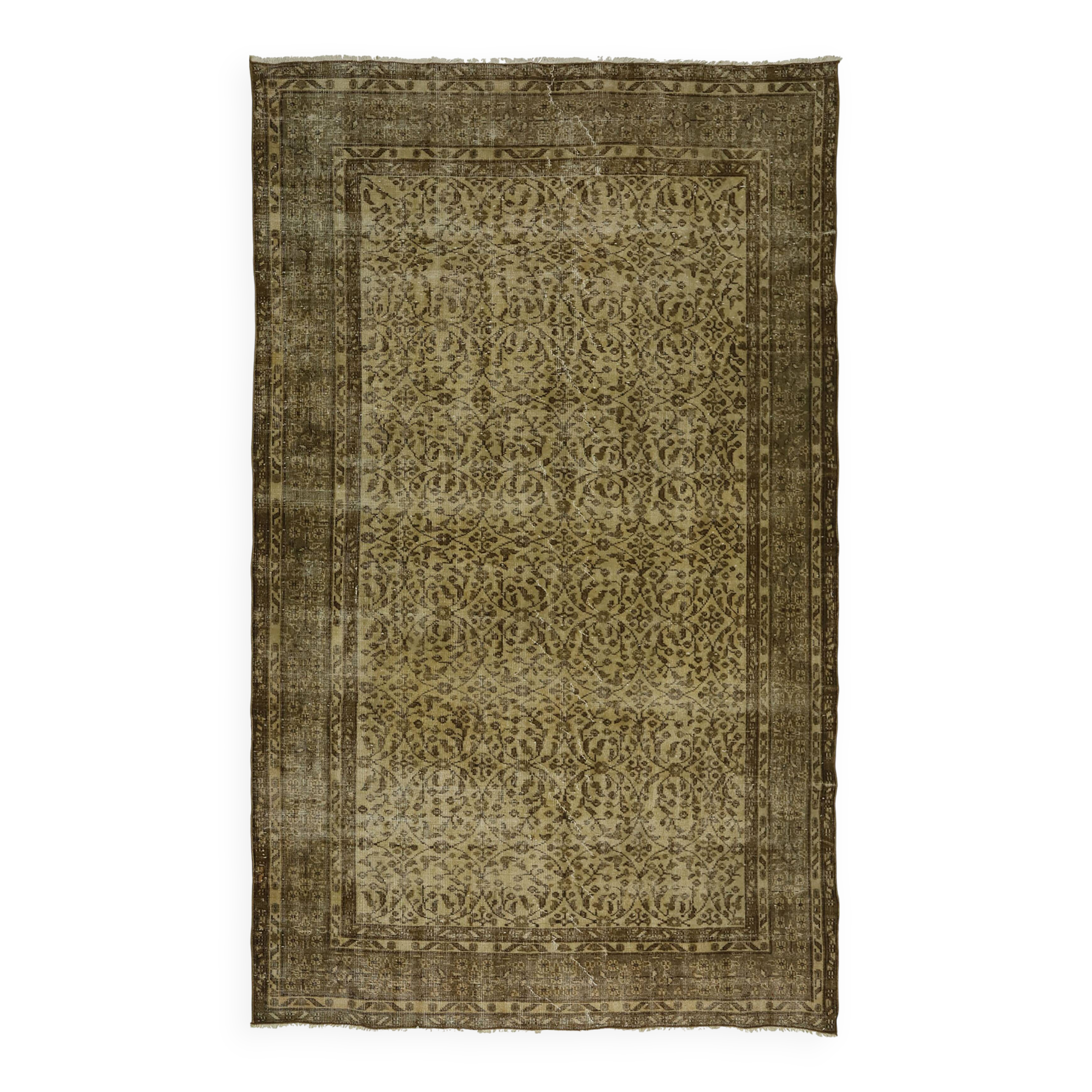 One-of-a-kind turkish handwoven vintage rug - rustic vintage charm 281x 171 cm