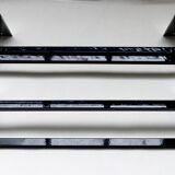 Black and silver art deco double towel rail