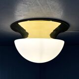 Glashütte Limburg ceiling lamp brass & satin glass