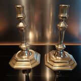 Pair of gilded bronze candlesticks