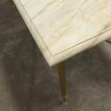Table basse en marbre et piétement en laiton hauteur 46 cm