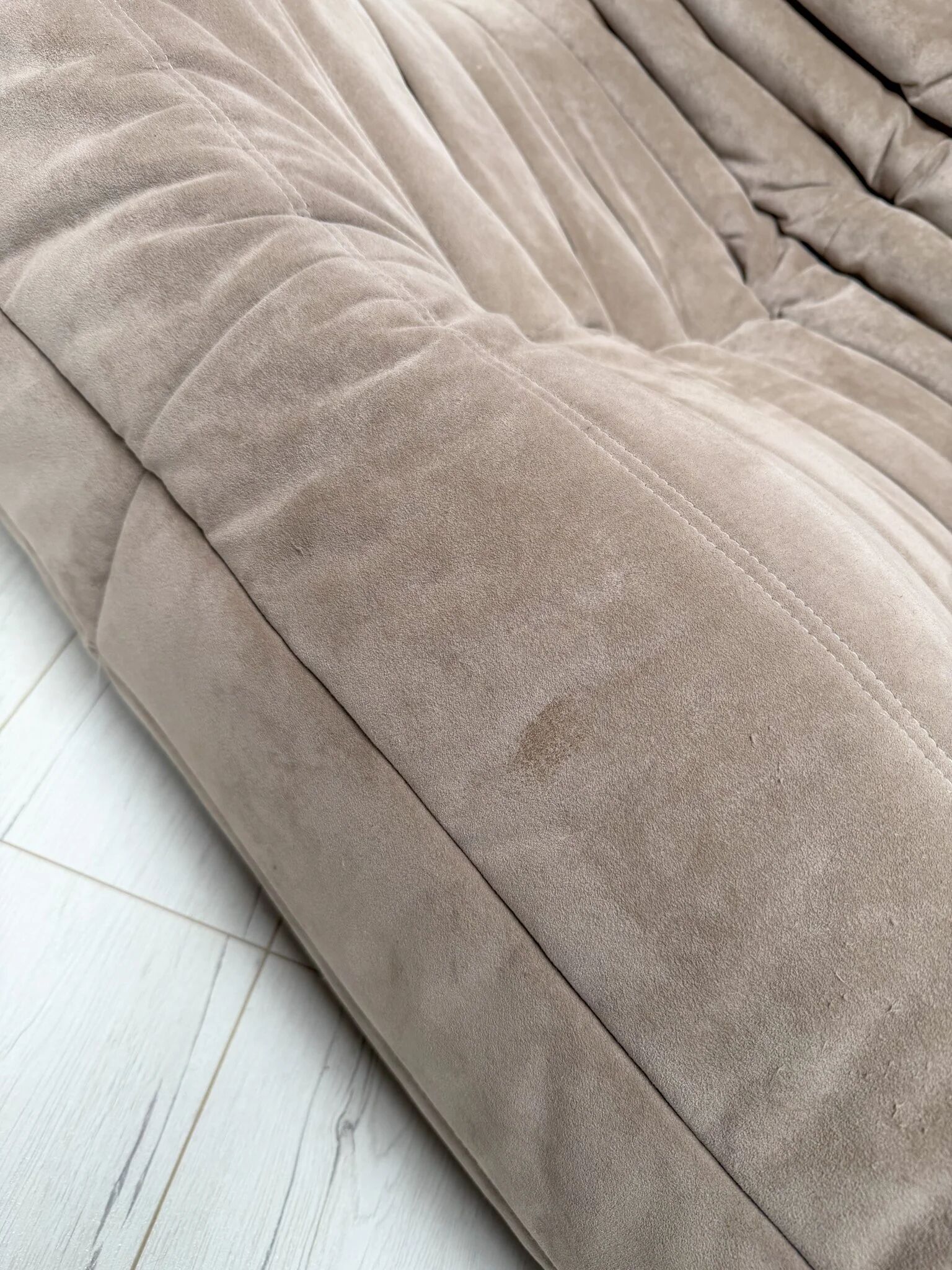 1990s vintage original Alcantara Togo 2-seater by Michel Ducaroy for Ligne Roset