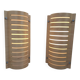 Pair of vintage 90s Strimma bent wood wall lights from Ikea