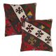 Paire de coussins géométriques en kilim turc plat
