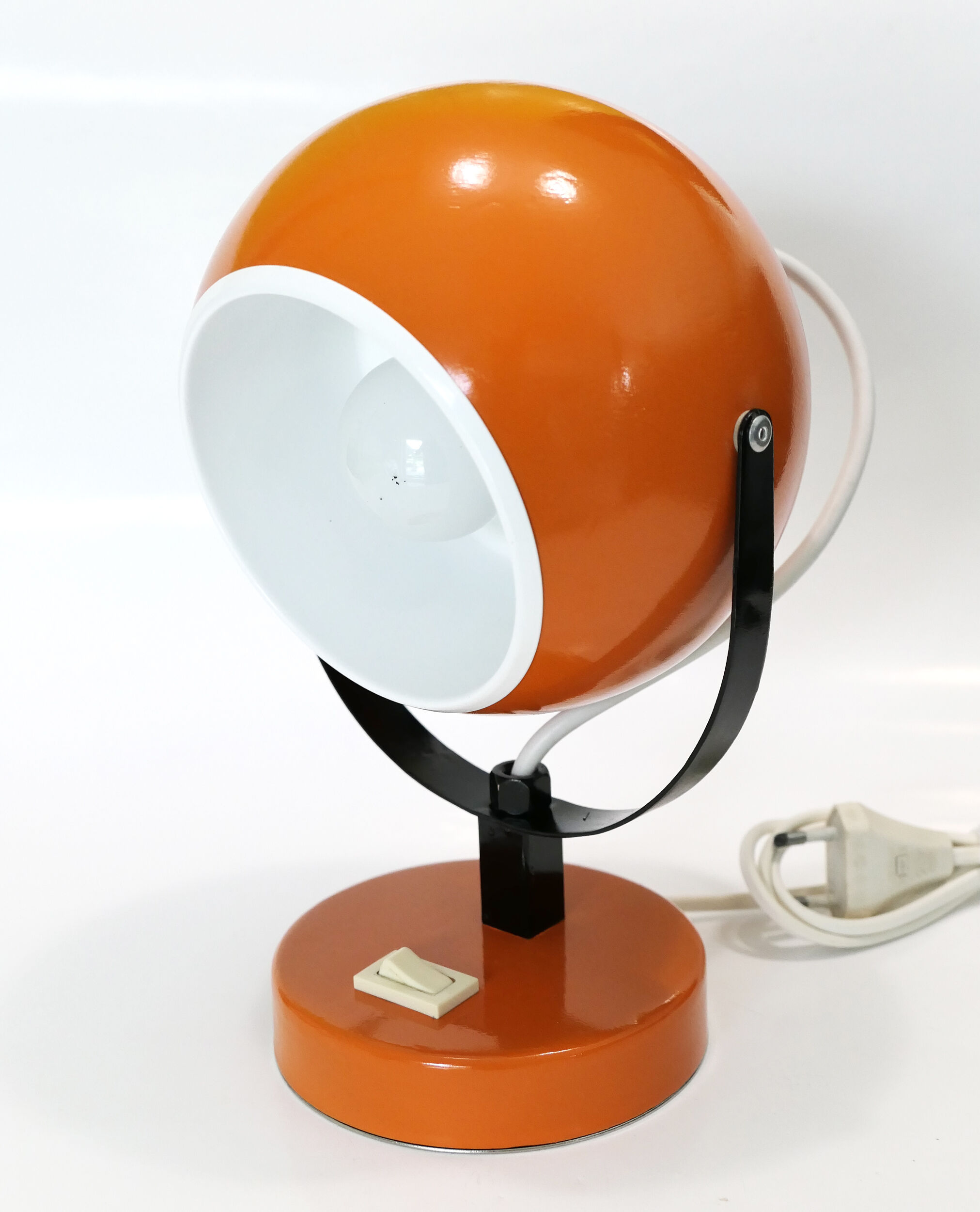 Lampe à poser eyeball spage age 1970's orange